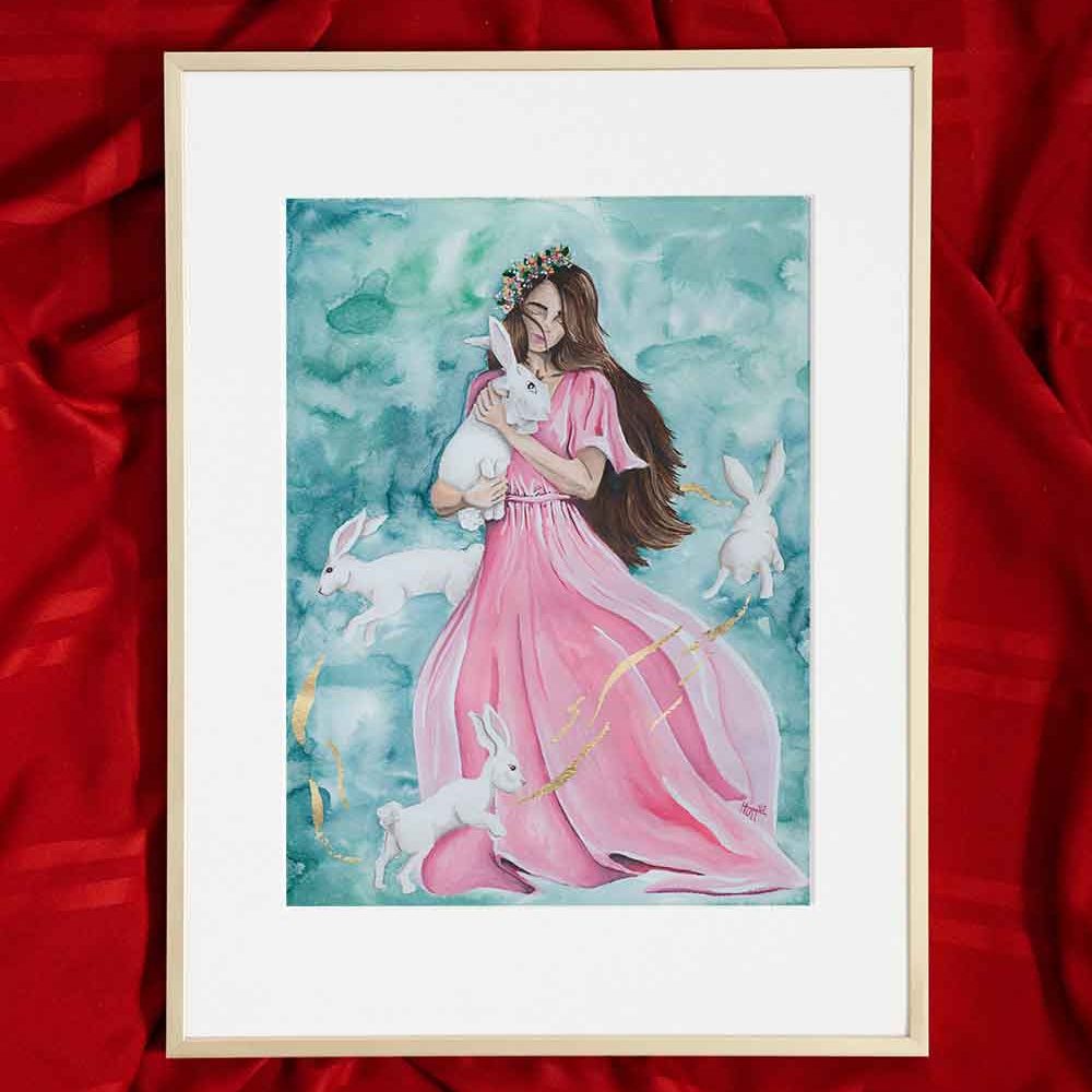 Eostre: Goddess of The Dawn Original Painting image 1