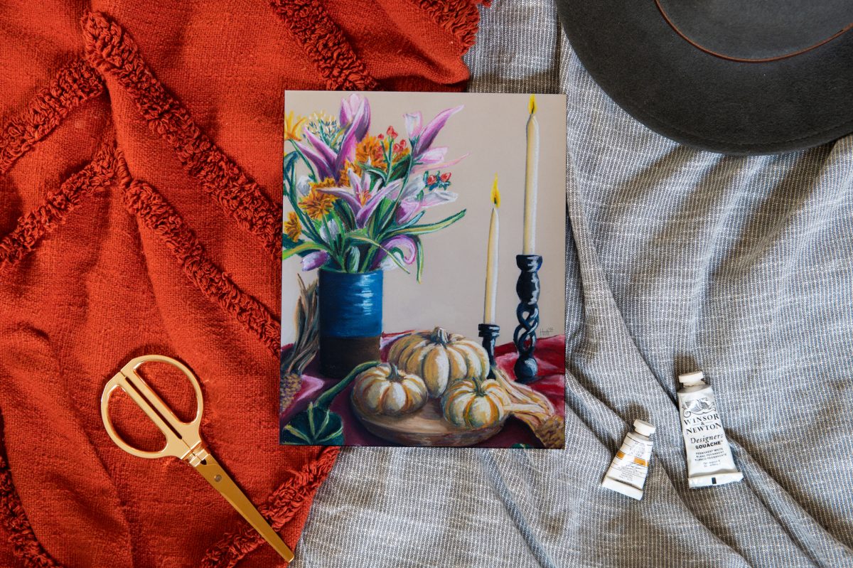 Fall Still Life in Chalk Pastel