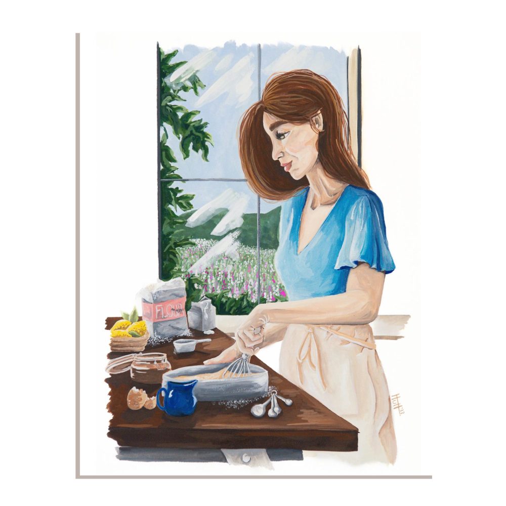 The Homemaker Gouache Painting