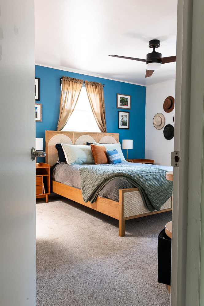 Mid-Century Boho inspired Master Bedroom