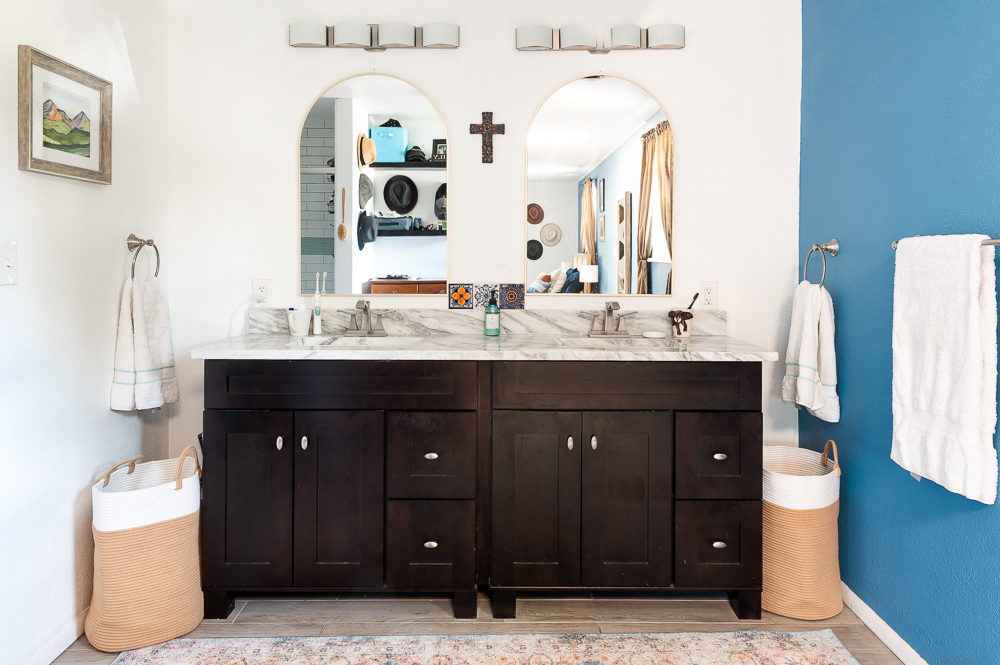Mid-Century Boho inspired Master Bathroom