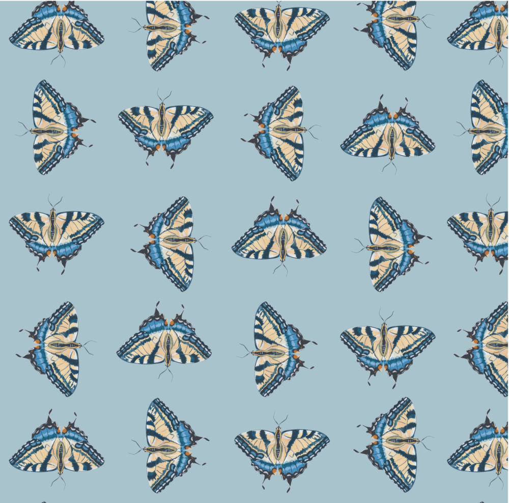 Hand Painted Butterflies wallpaper