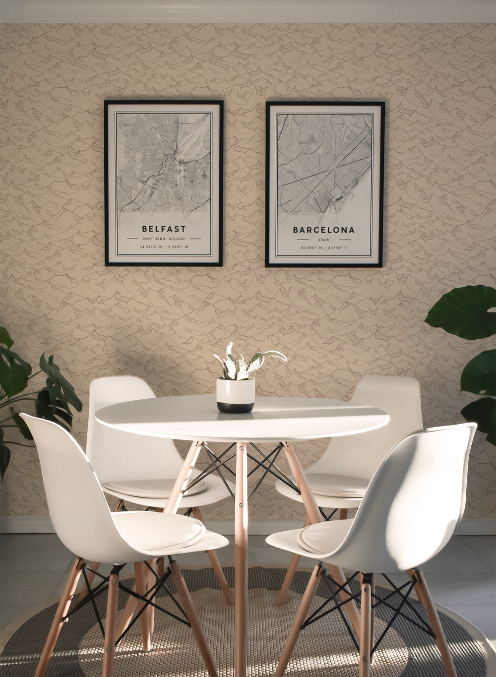 Mountains Majesty in honey wallpaper