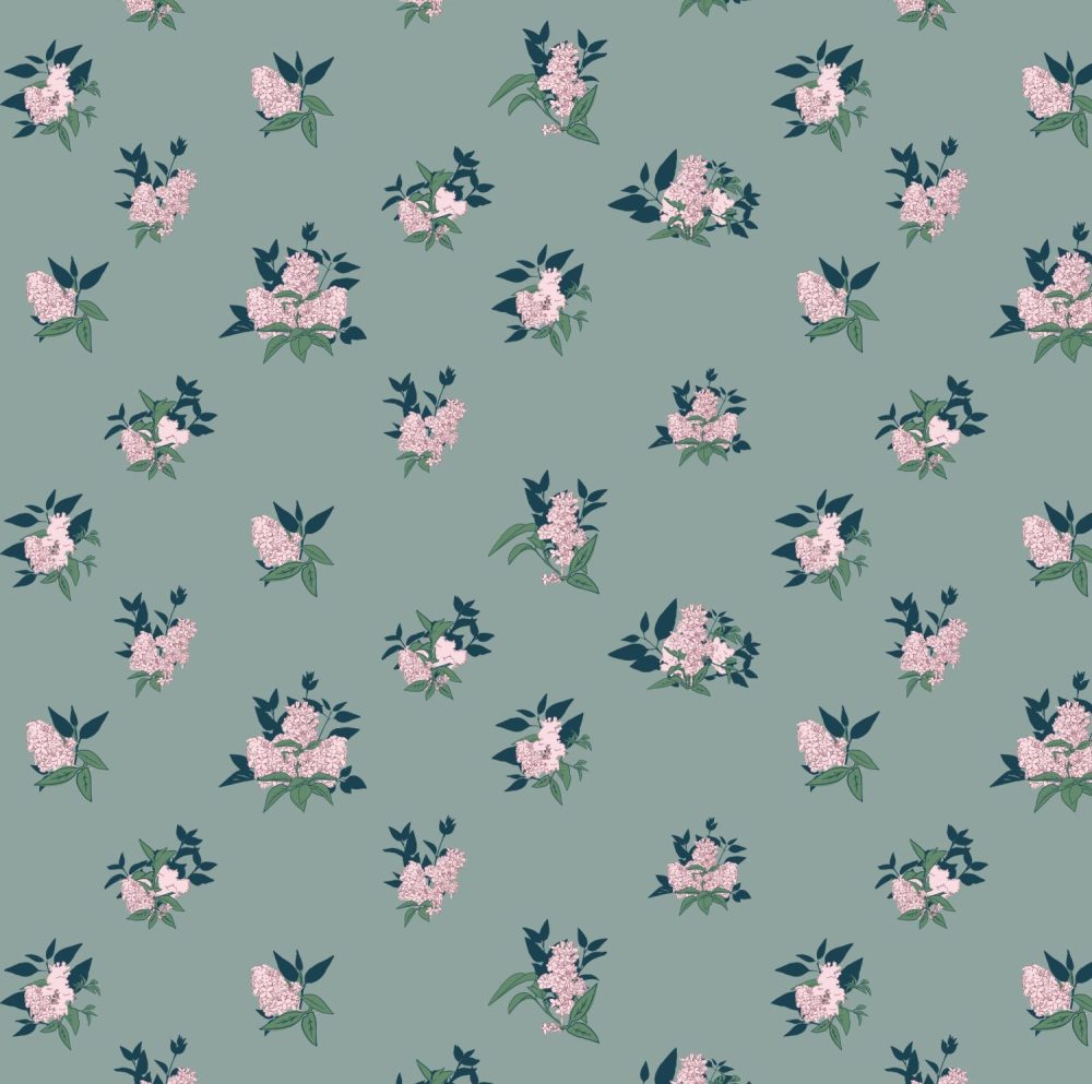 Lilac Dreams illustrated wallpaper