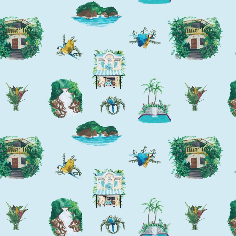 Colorful Costa Rica Tropical Retreat Toile de Joie