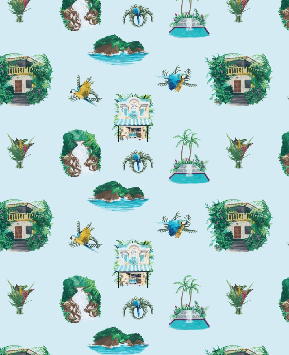 Colorful Costa Rica Tropical Retreat Toile de Joie