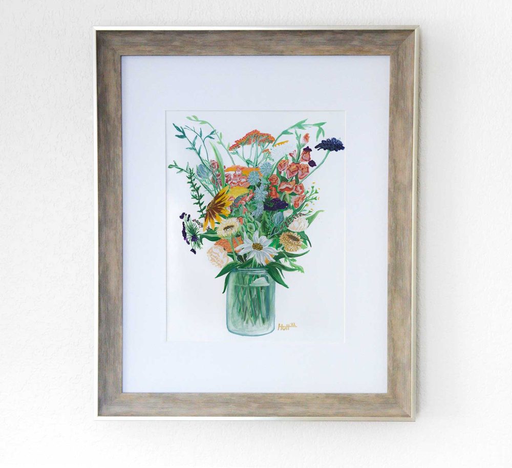 blossom and branch wildflower bouquet