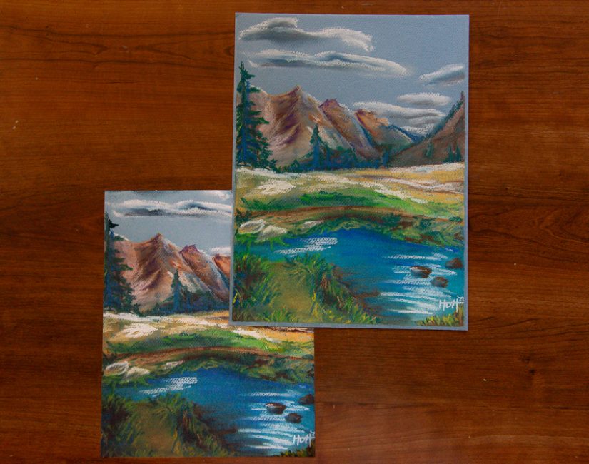 Prints vs Original art Vail Landscape