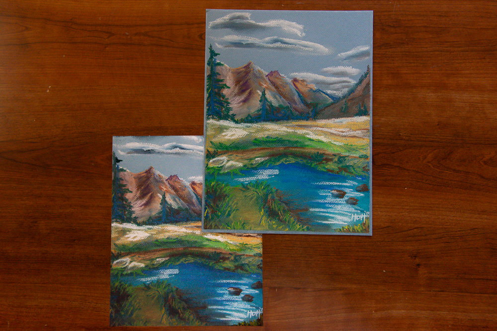 Prints vs Original art Vail Landscape