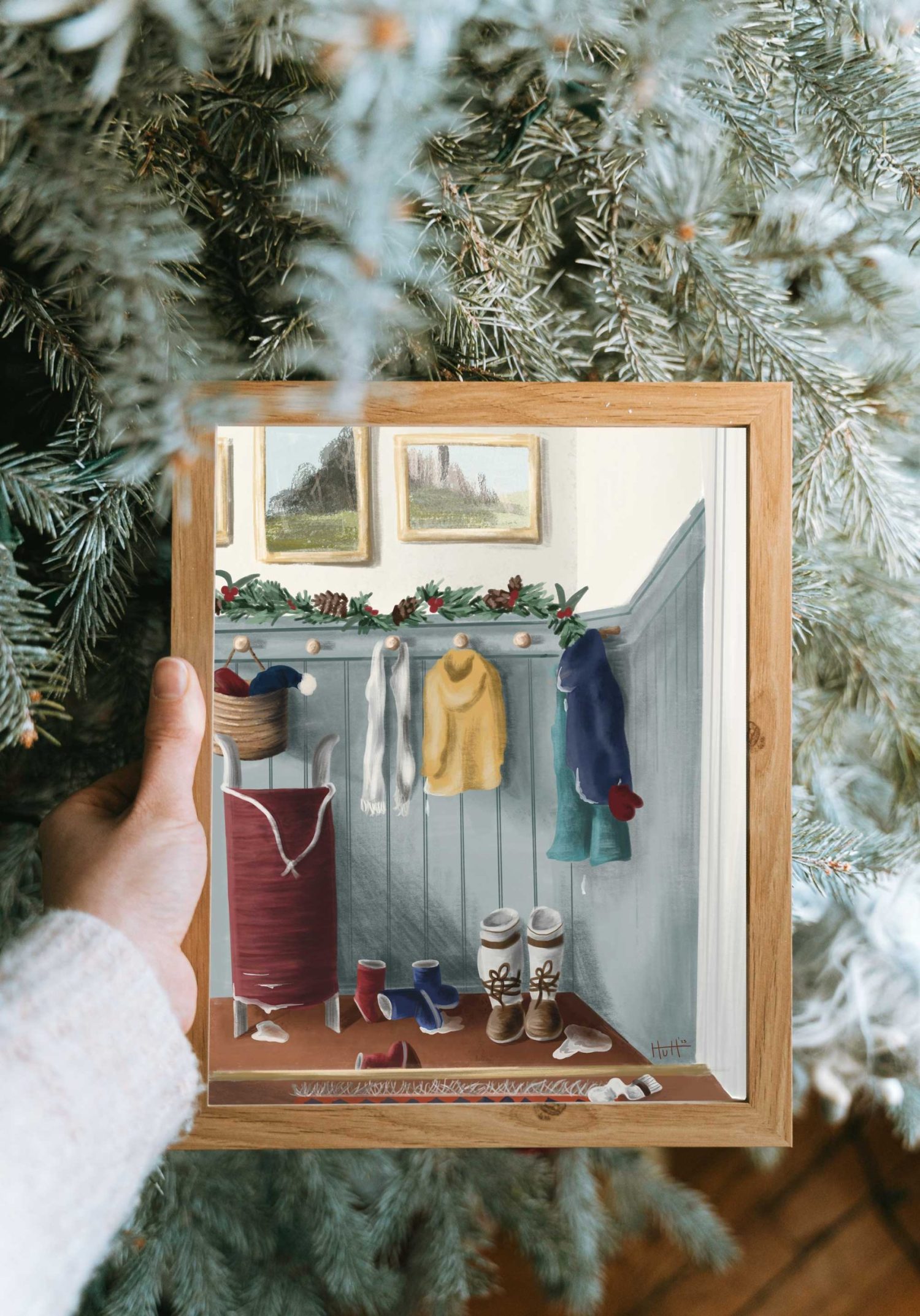 Mudroom print in frame