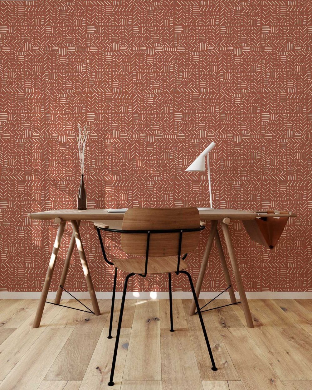 Terracotta Tribal Wallpaper Print