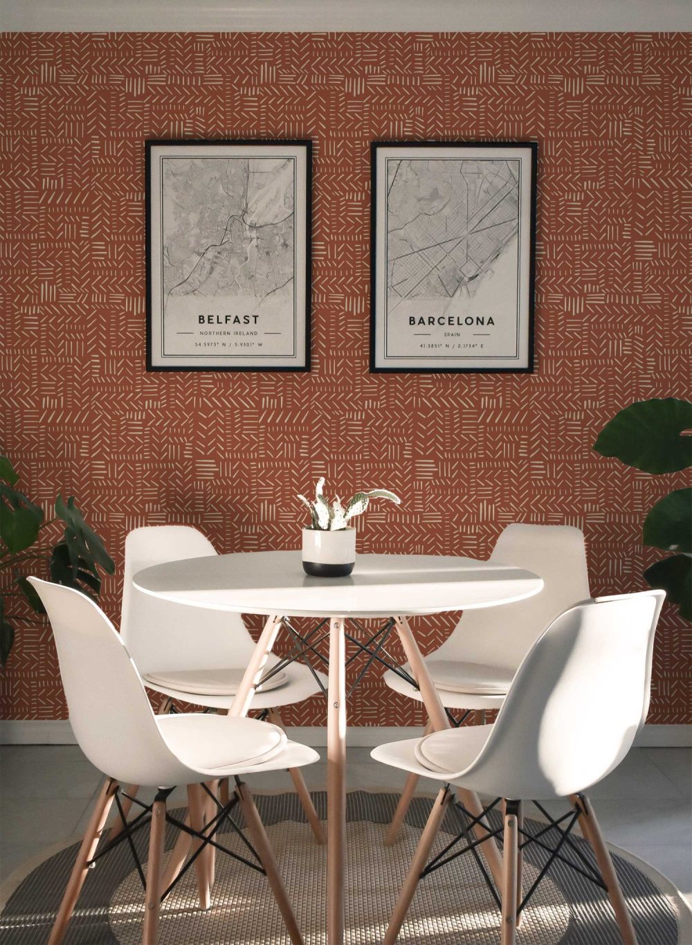Terracotta Tribal Wallpaper Print