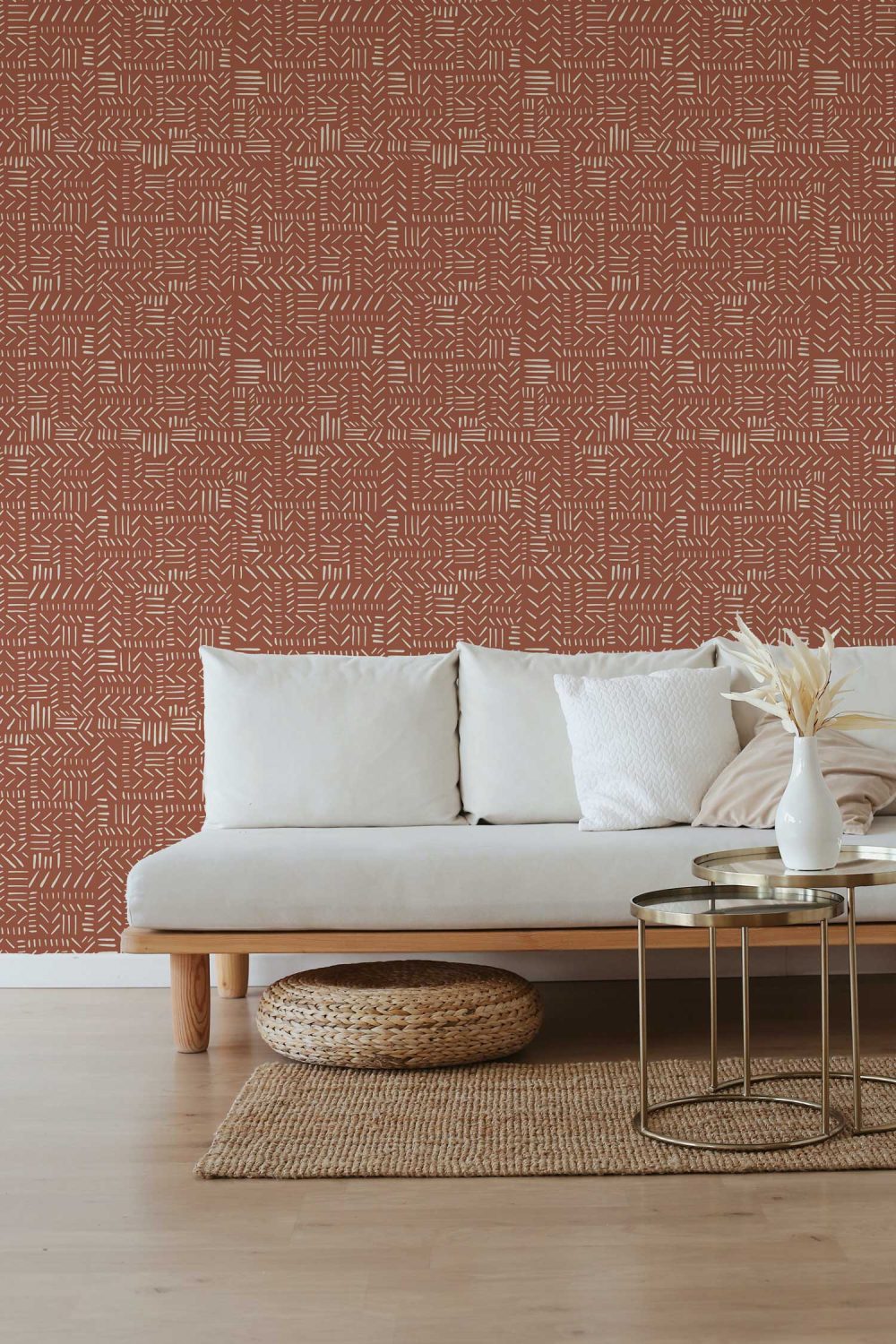 Terracotta Tribal Wallpaper Print