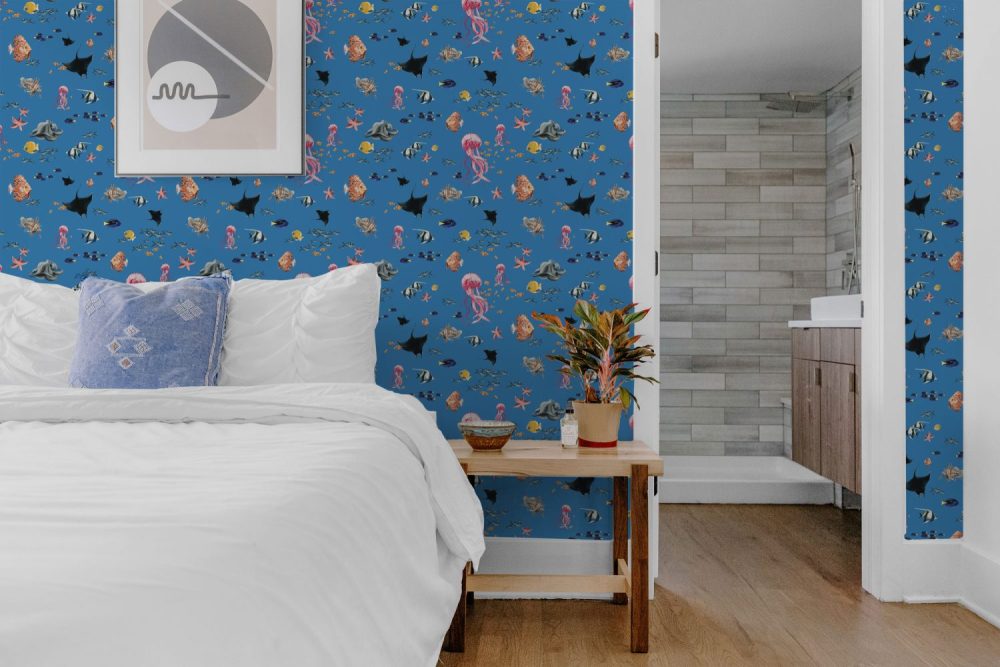 Under the Sea Wallpaper in Blue