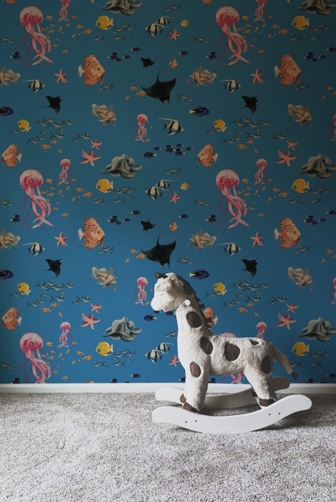 Under the Sea Wallpaper in Blue