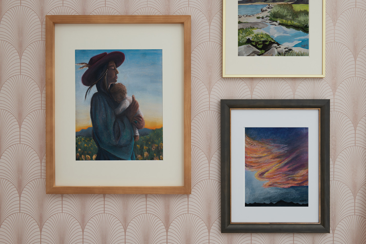 Mother's Prayer 11x14, Sunset 8x10 and Iceland in 9x12 Original