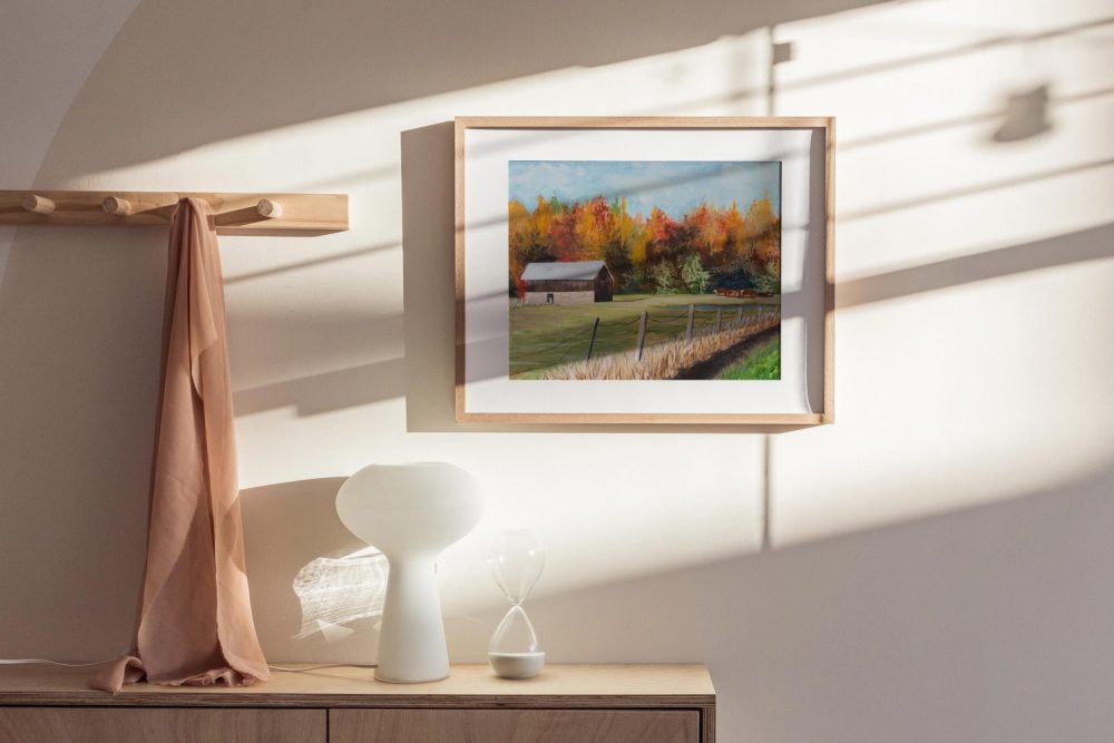 Midwest Fall Farm Original Painting - Image 3