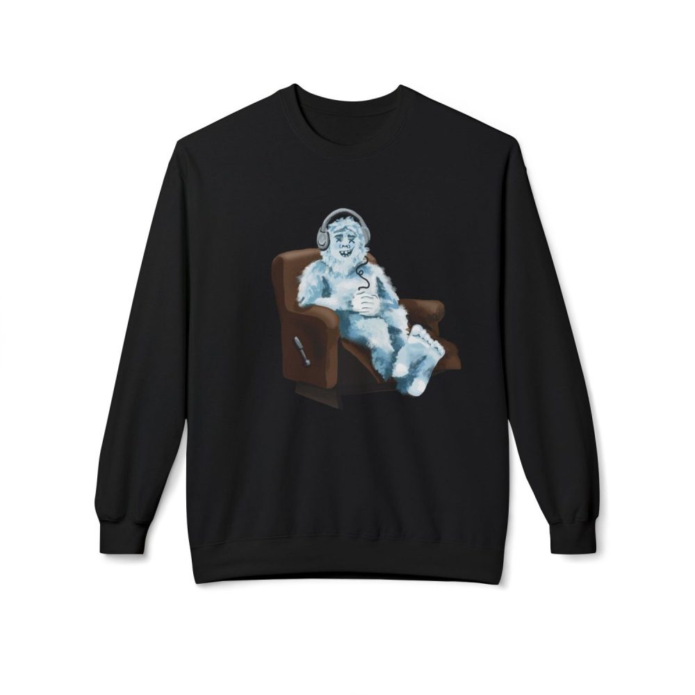 Lounging Yeti Unisex Fleece Crewneck Sweatshirt