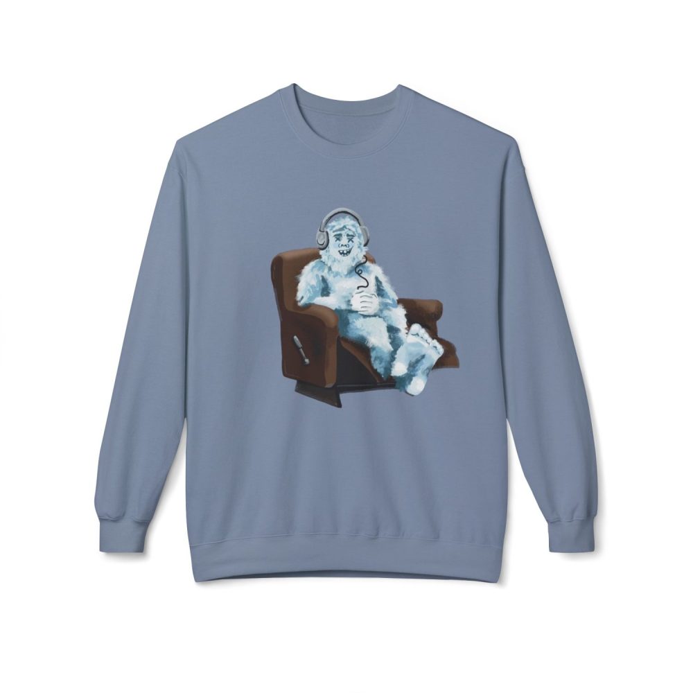 Lounging Yeti Unisex Fleece Crewneck Sweatshirt - Image 9