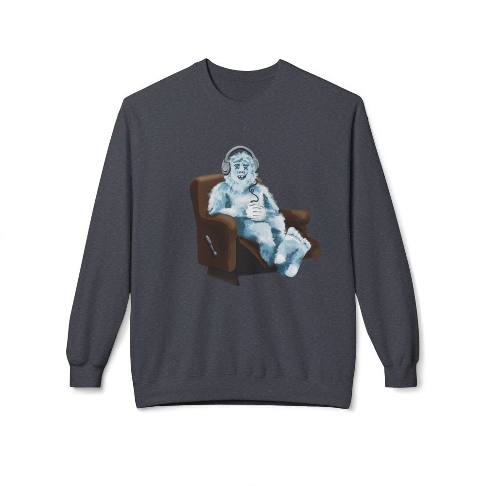 Lounging Yeti Unisex Fleece Crewneck Sweatshirt - Image 5