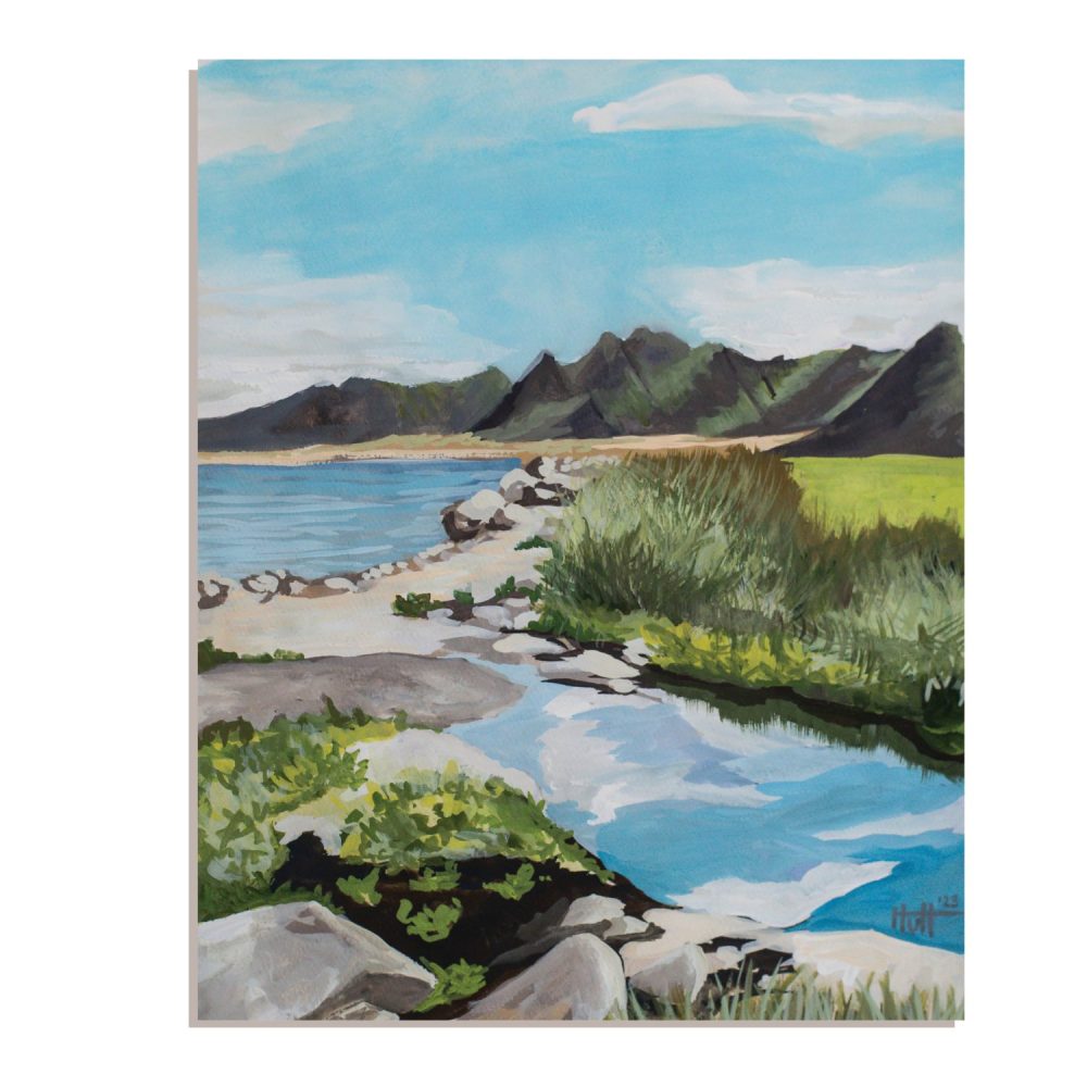 Iceland Mountains Original Painting