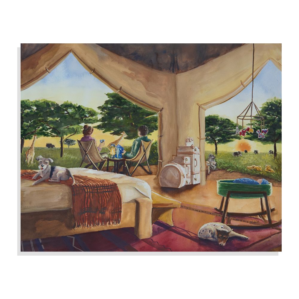African Safari Painting for Nursery