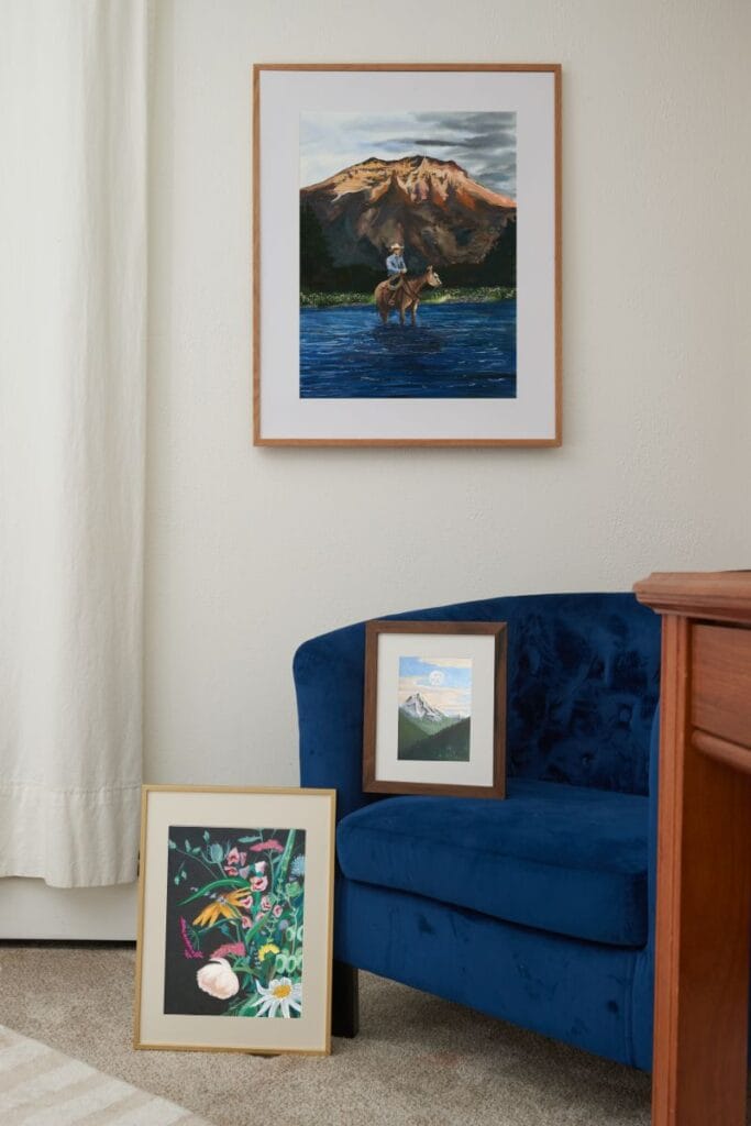 Rocky Mountain Cowboy painting