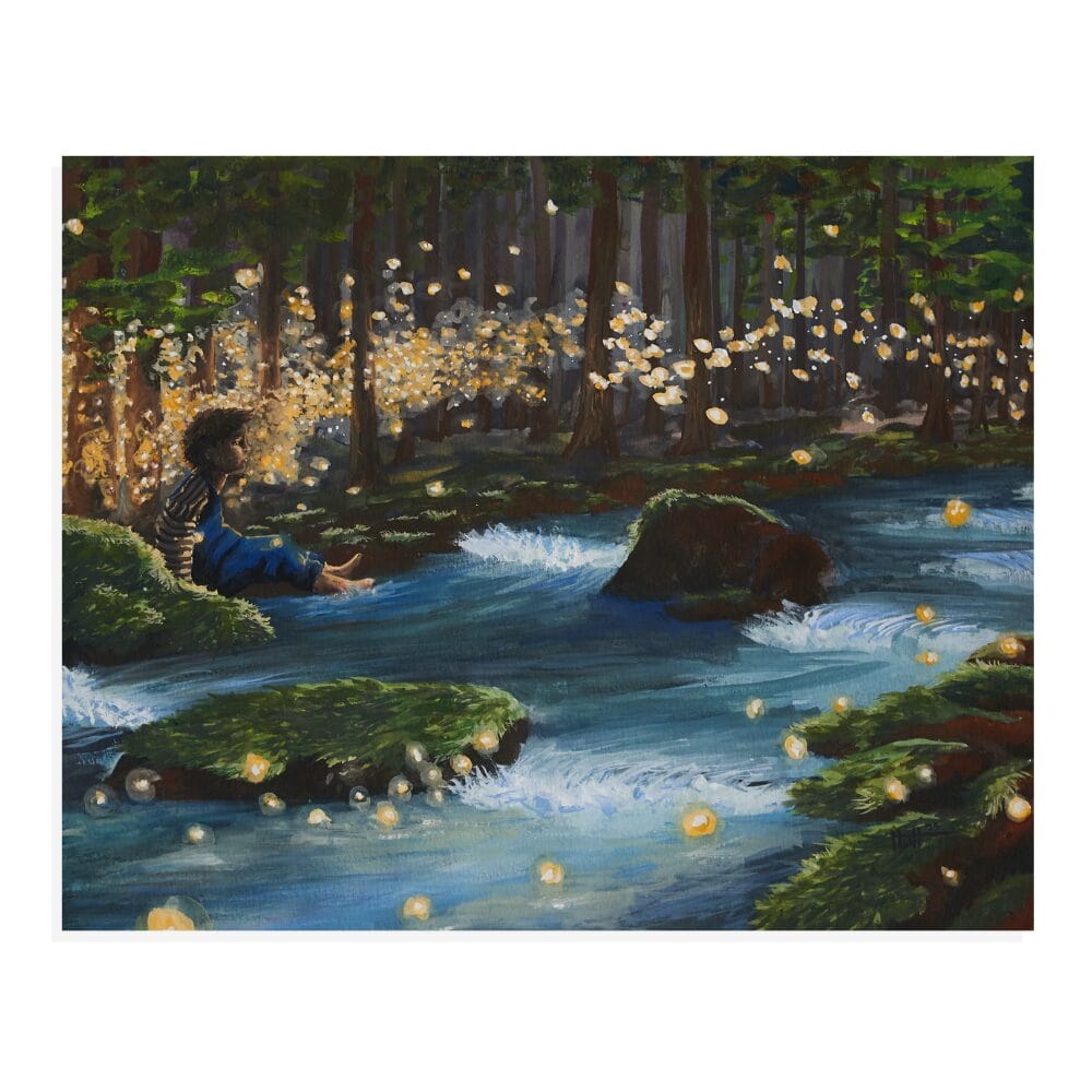 Midwest Fireflies in the Summer painting