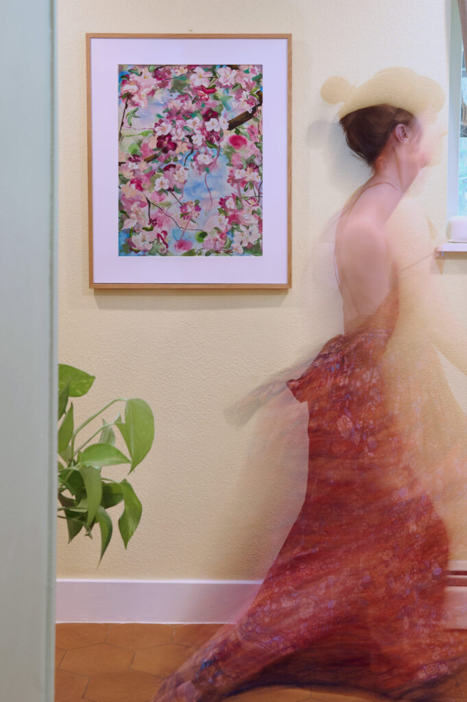 Nature's Chaos Apple Blossom in Watercolor, Gouache & Soft Pastel