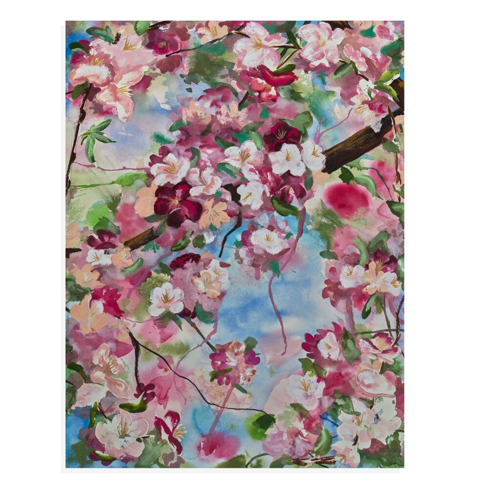 Nature's Chaos Apple Blossom in Watercolor, Gouache & Soft Pastel