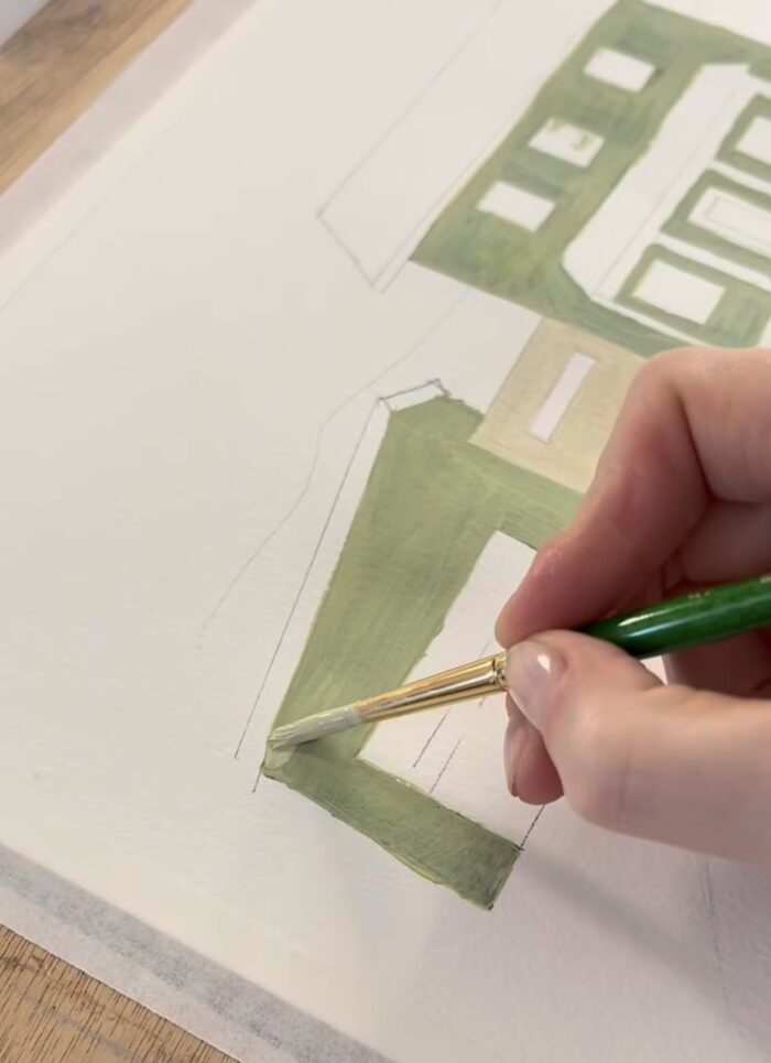 Screenshot Painting a house portrait